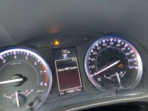 What Does Check Awd System Mean on Toyota Highlander