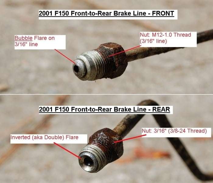 Whats the Ford F150 Brake Line Size